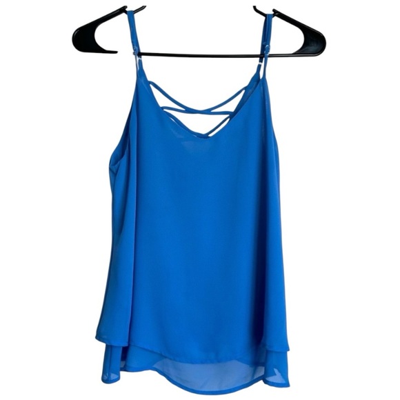 Beau Tissu Women's Small Baby Blue Tank Top - Picture 1 of 7